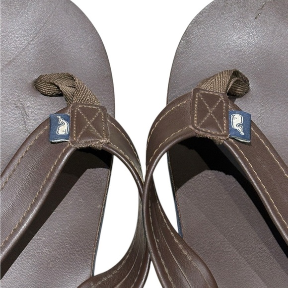 Vineyard Vines Men’s Brown Thong Sandals Size 12 - Picture 6 of 7